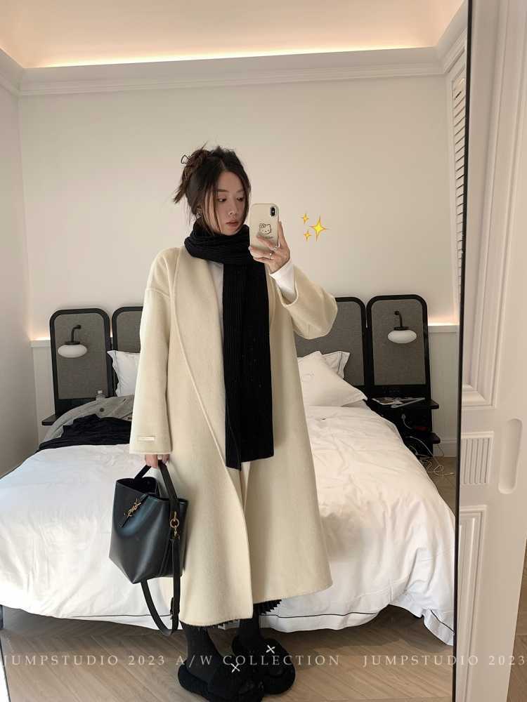 Retro Wool Overcoat Women's Fashion