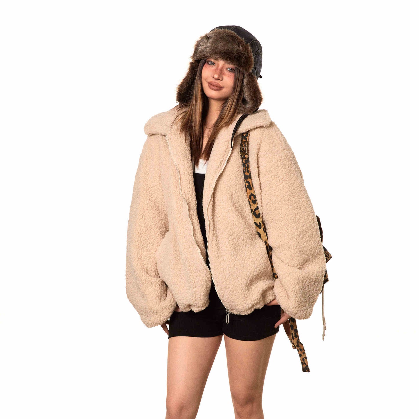 Solid Color Women's Winter Clothes Casual Versatile Outerwear