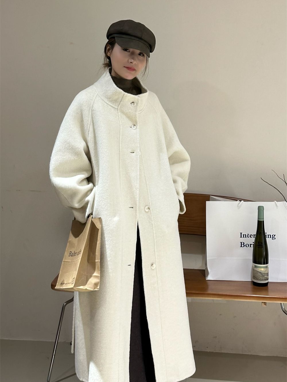 Loose Slimming Casual Woolen Coat