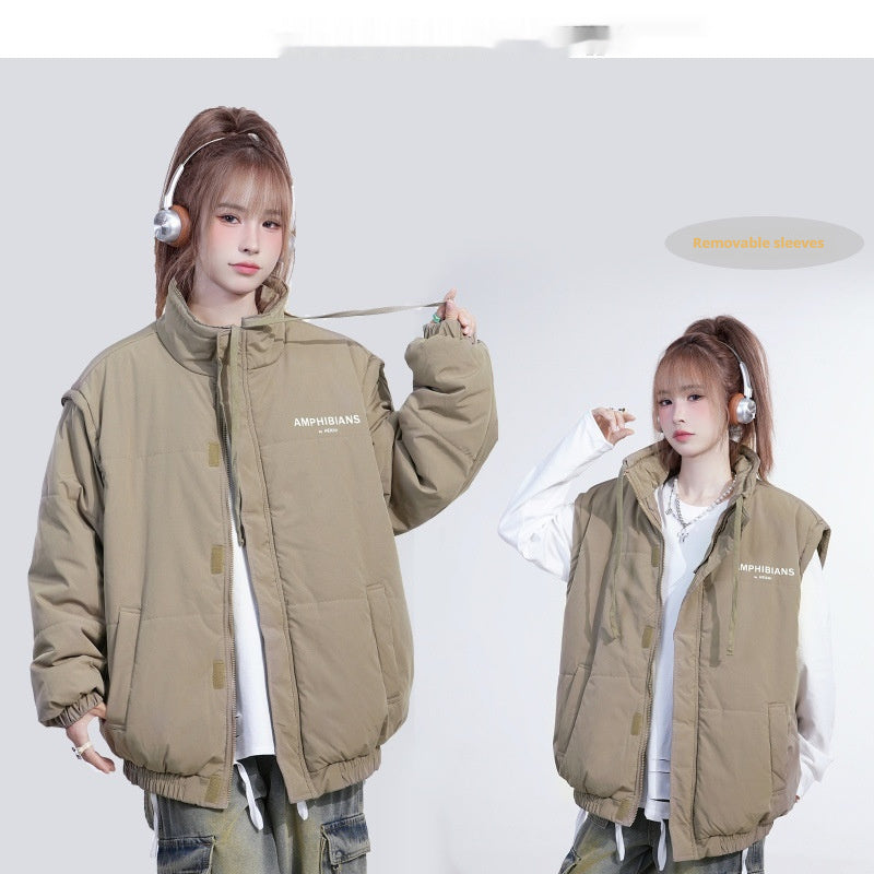 Two-point Sleeve Detachable Vest Down Jacket Niche Bread Coat