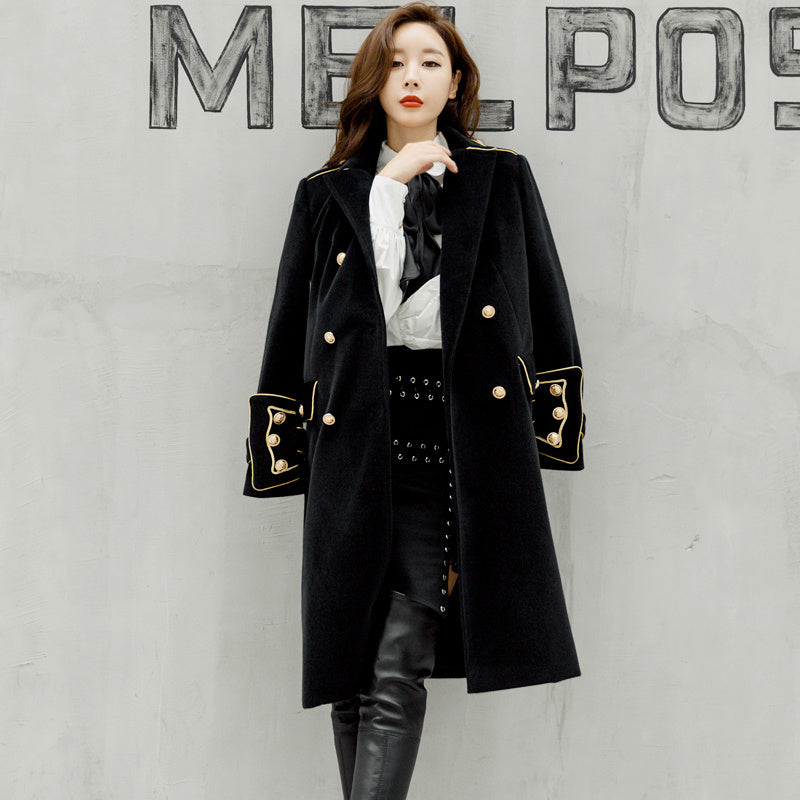 British court military uniform wind long woolen coat