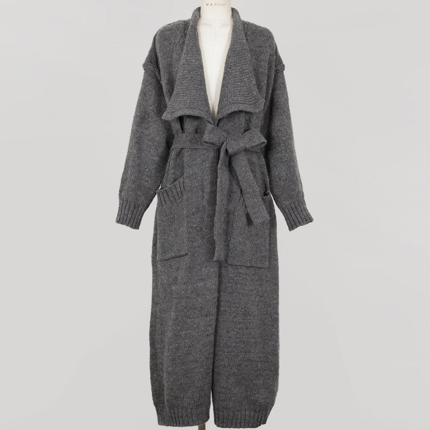 Anything goes with a long sweater coat