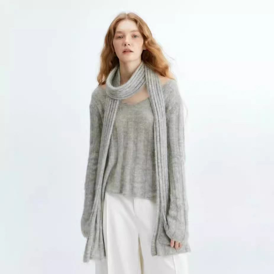 Pull Bedford simple et amincissant en velours côtelé