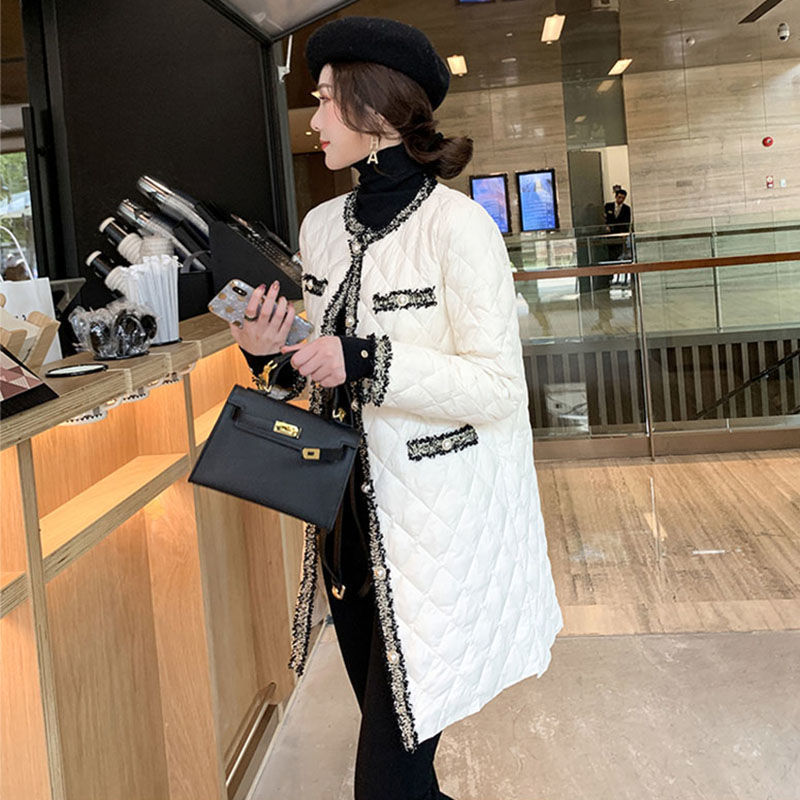 Lightweight Mid-length Padded Jacket Women's Quilted Jacket