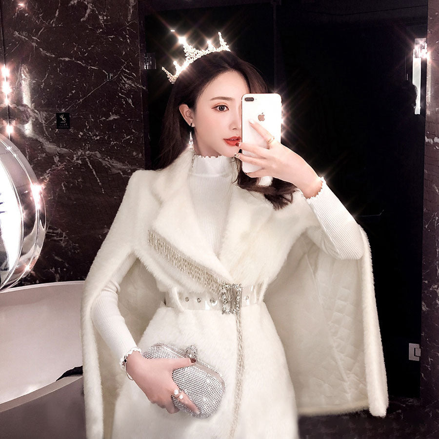 Tassel and Beaded Cape Coat