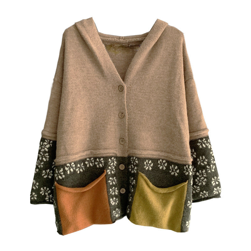 Early Autumn New Jacquard Knitted Cardigan Women's Coat