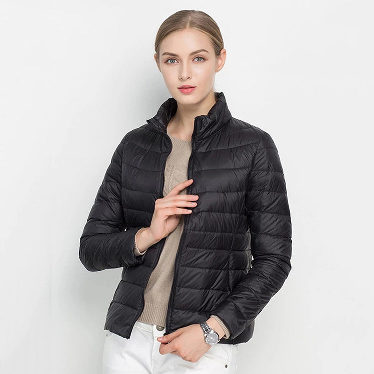 Standing Collar Slim Down Jacket