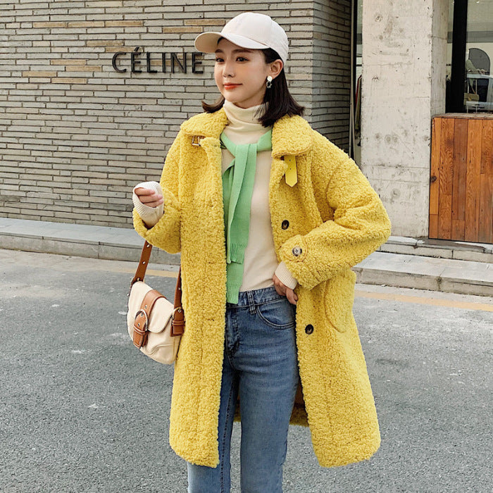 Lamb woolen coat