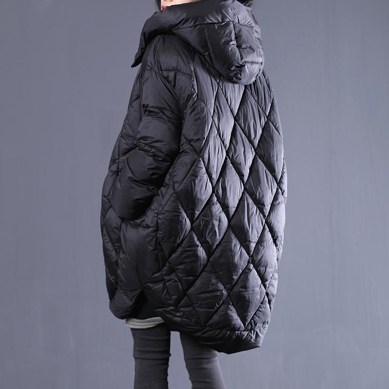 Mid-length hooded cotton jacket
