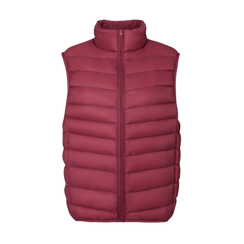 Stand Collar Outer Wear Slimming Plus Size Down Vest Vest