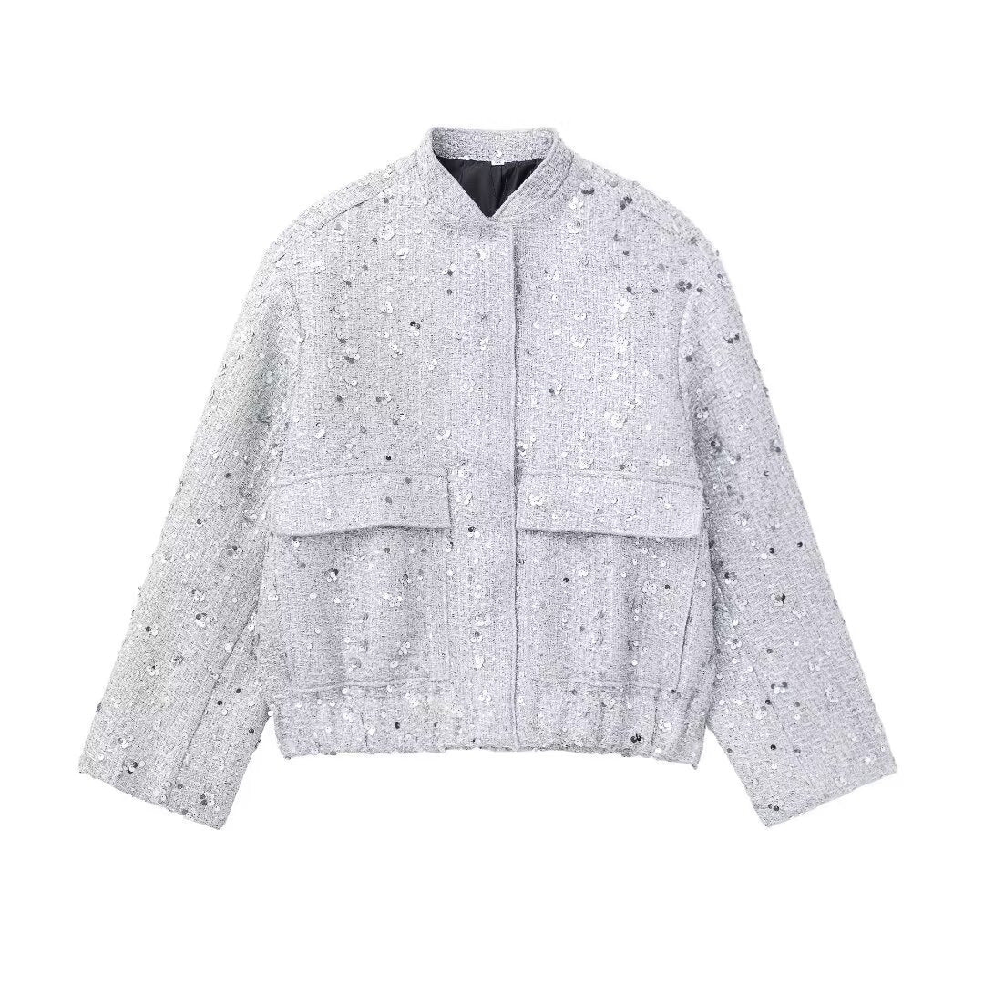 Women's Retro Garden Collar Concealed Pocket Jacket
