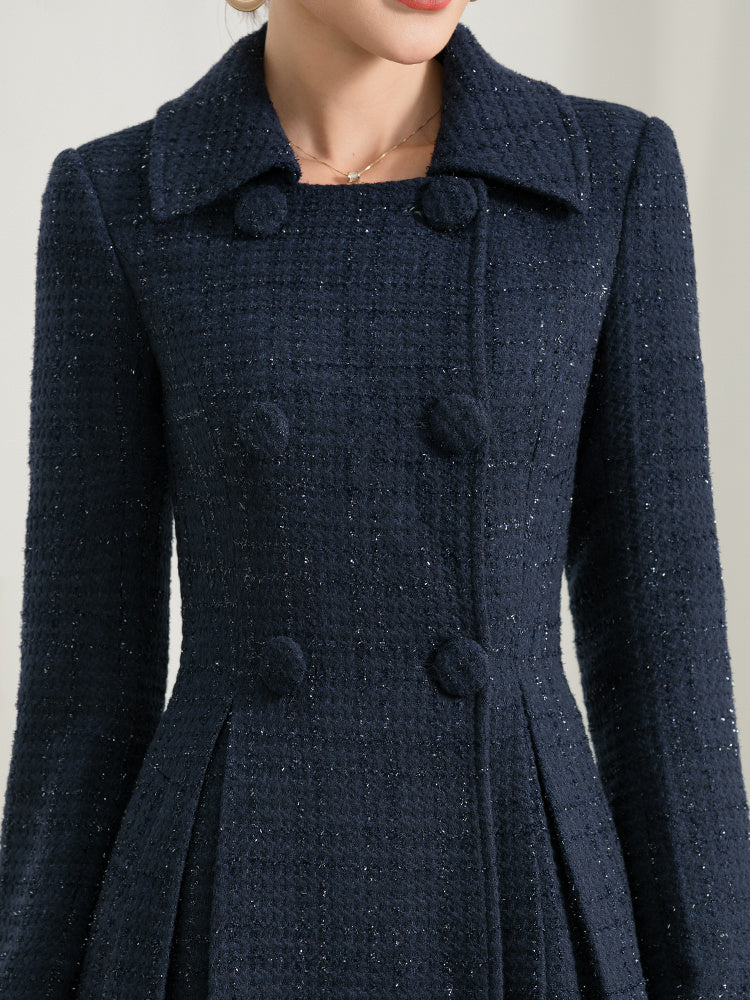 Thickened Mid Long Off Season Versatile High-end Woolen Coat