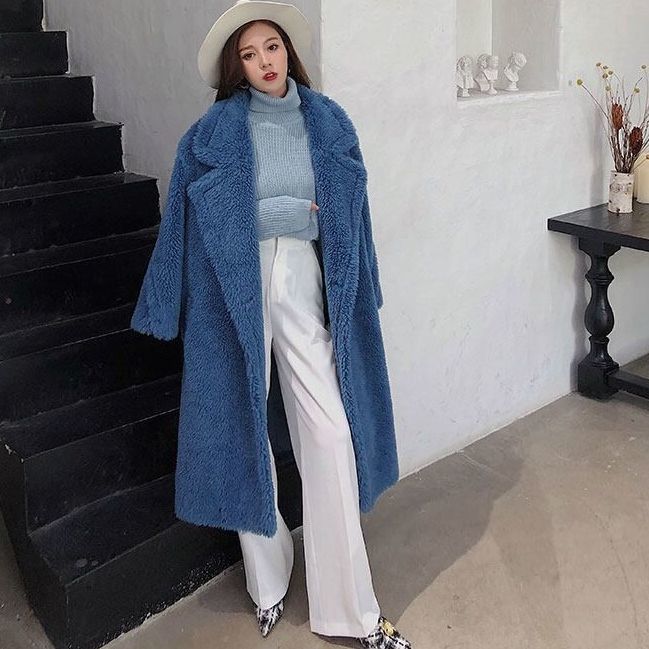 Sheep Shearing Coat Women's Mid-length Fur