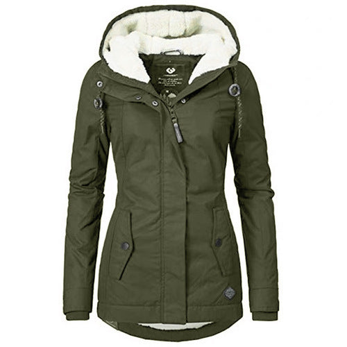 Plus velvet padded cotton women