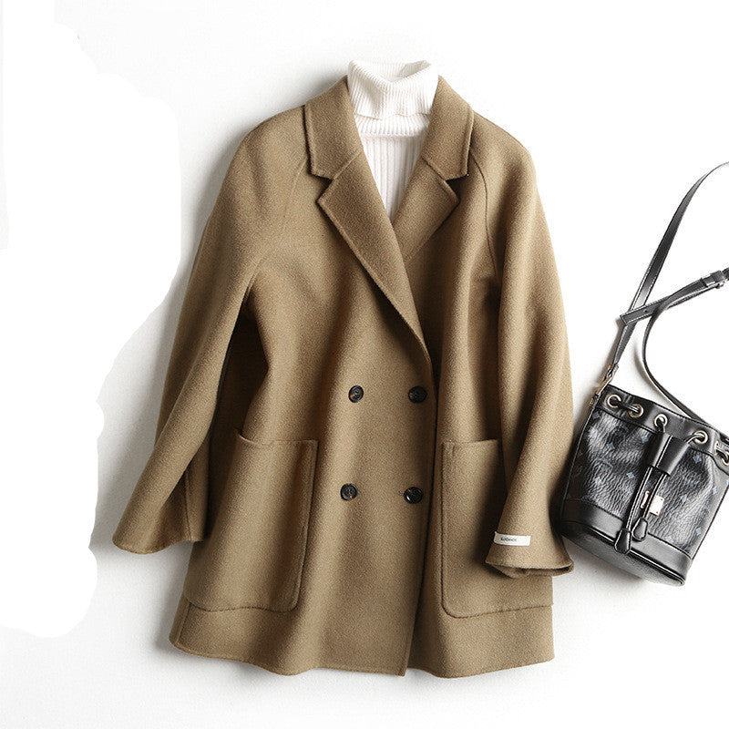 Vintage loose double faced cashmere suit coat