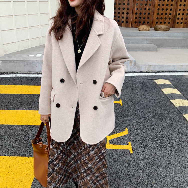 Women's New Short Double-sided Cashmere Coat