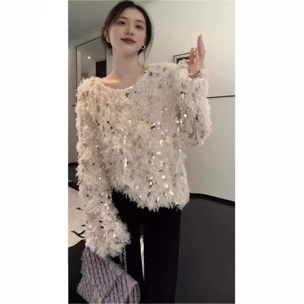 Sequin Design Sense Elegant Knitwear Women