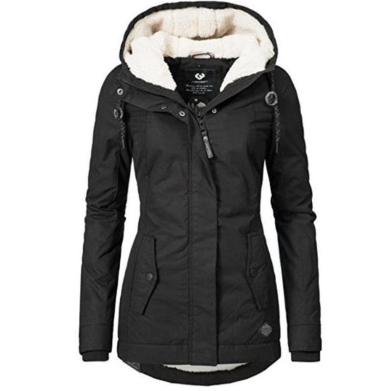 Plus velvet padded cotton women
