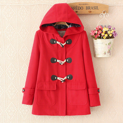 Japanese Girls School Student Uniform JK Horn Buckle Coat Trench Cute Winter Long Sleeves Outwear 5 Colors