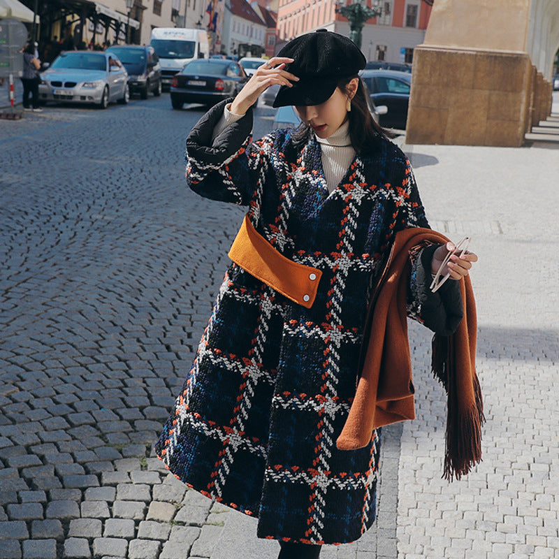 Loose And Thin Small Quilted Woolen Coat Trend