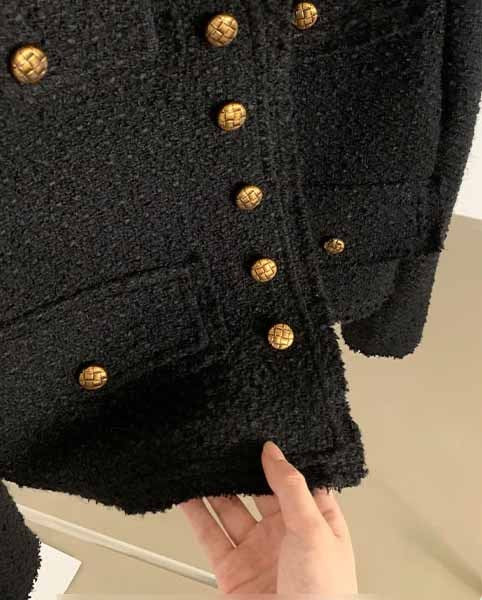 Fashion Simple Ladies Black Loose Short Coat