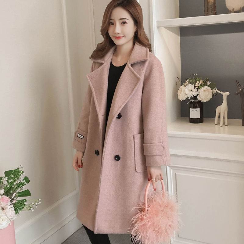 Heavy woolen windbreaker coat