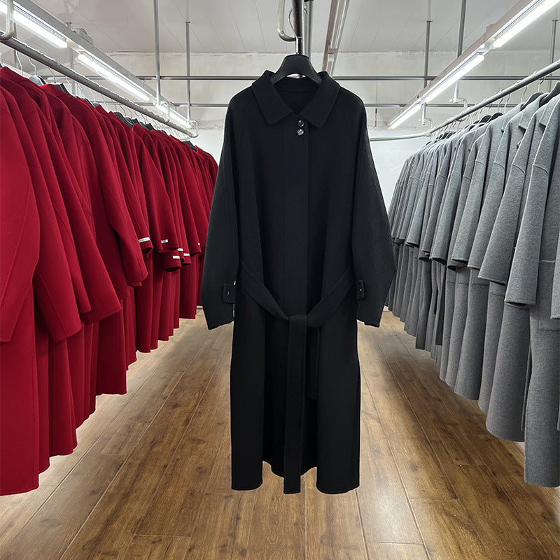 Dongdaemun New Autumn And Winter Temperament Woolen Coat Long Female