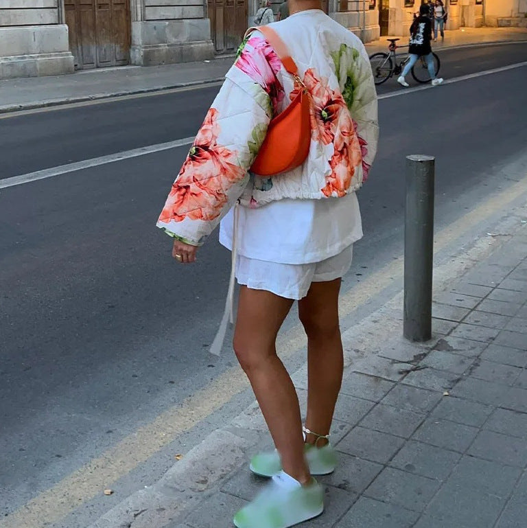 Women's Printed Long-sleeved Jacket