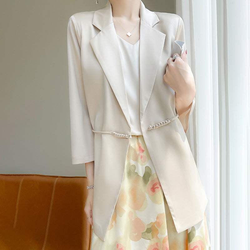 Spring And Summer V-neck Loose Suit Women