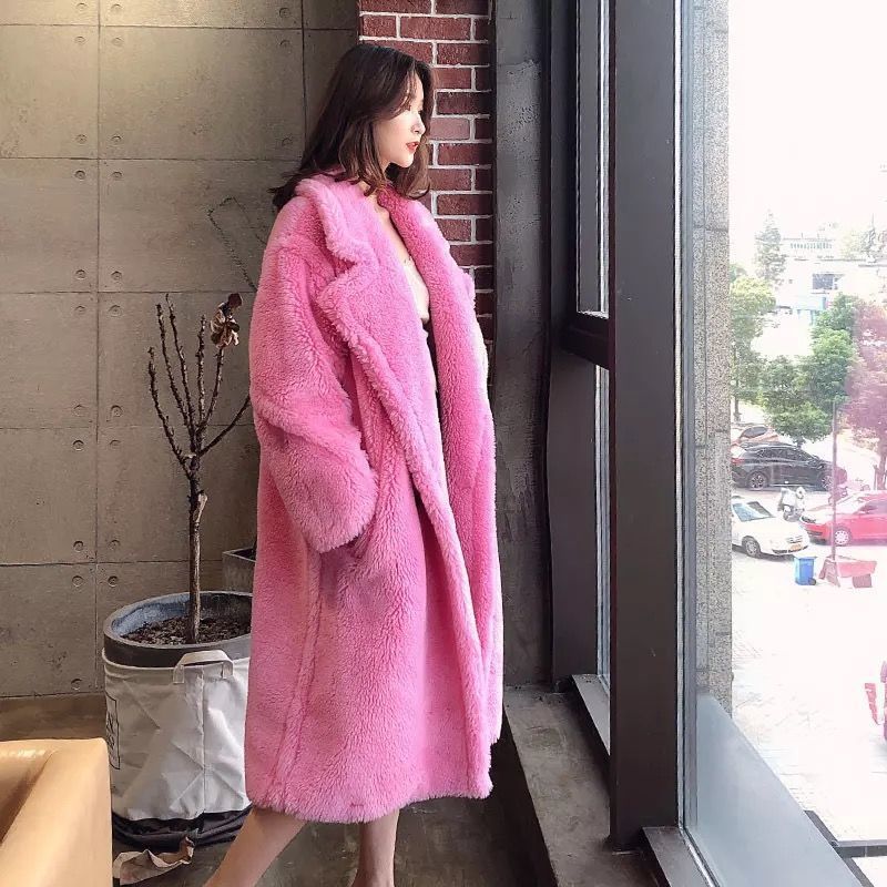 Sheep Shearing Coat Women's Mid-length Fur
