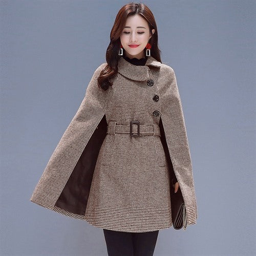 Shawl cloak woolen coat