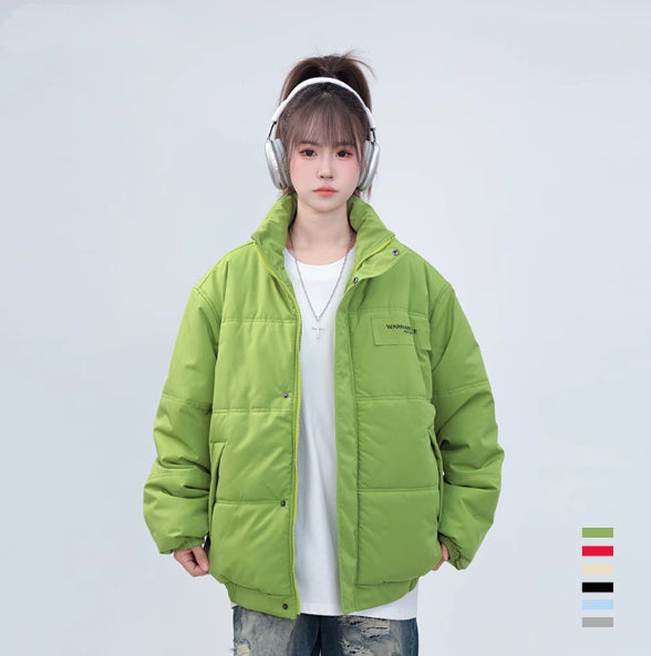 Autumn And Winter Thickening Couple Puffer Jacket Coat