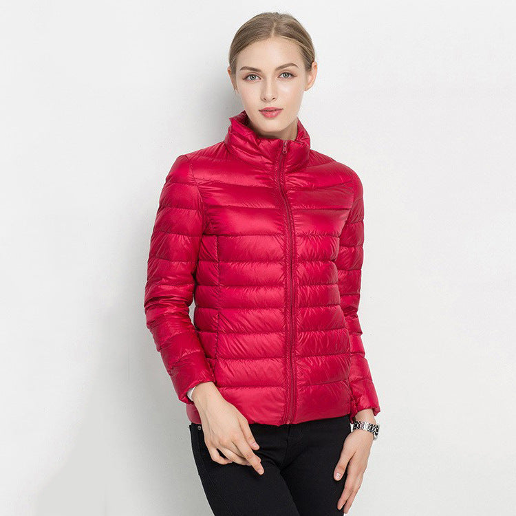 Standing Collar Slim Down Jacket