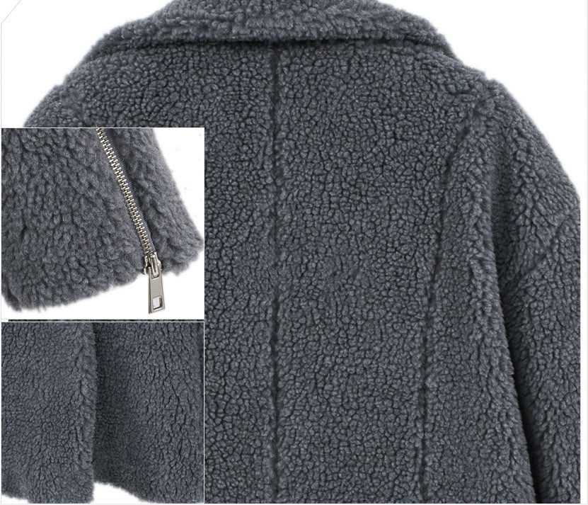 Women's Solid Color Mid-Length Woolen Coat Coat