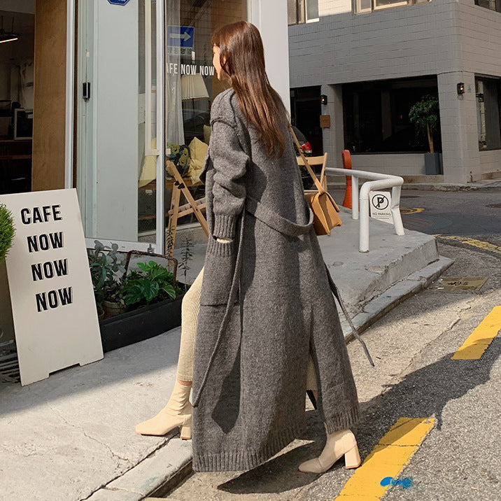 Anything goes with a long sweater coat
