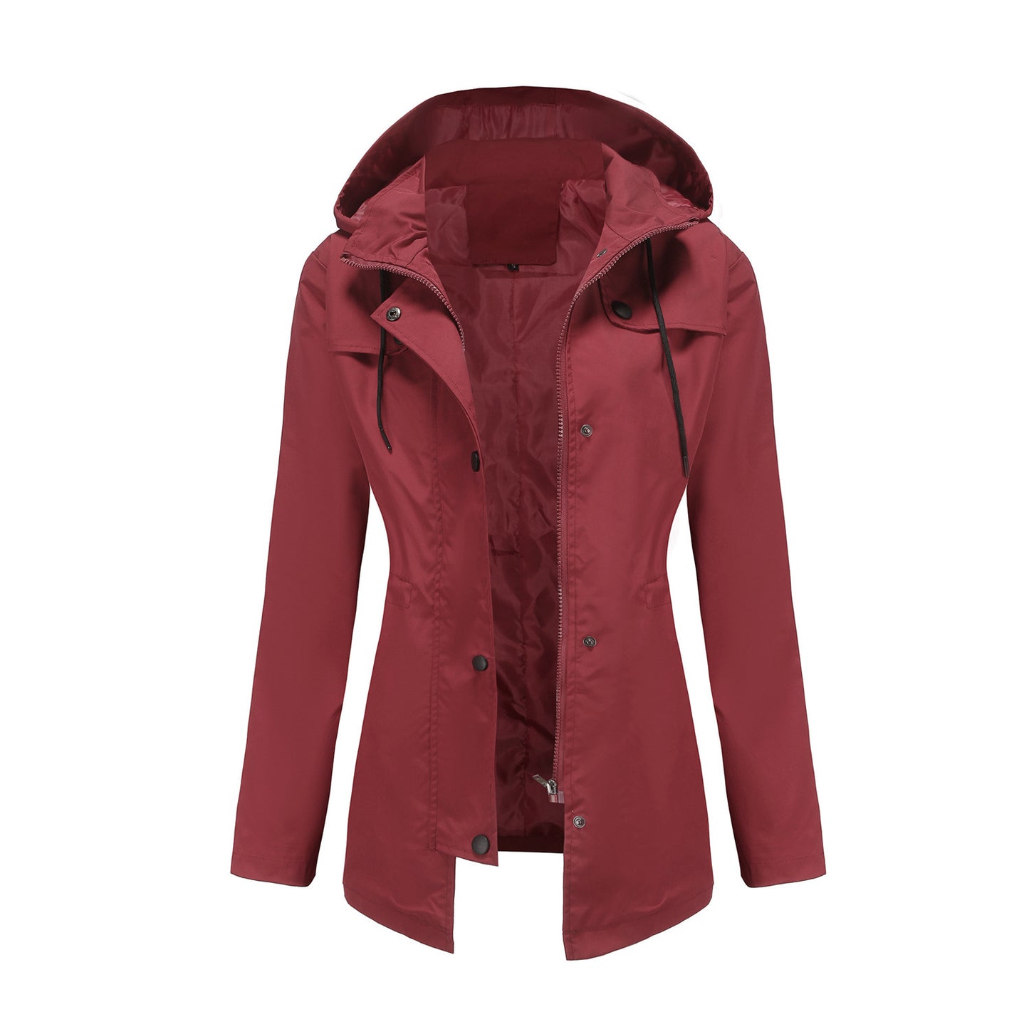 Women's Mid-length Cardigan Hooded Coat