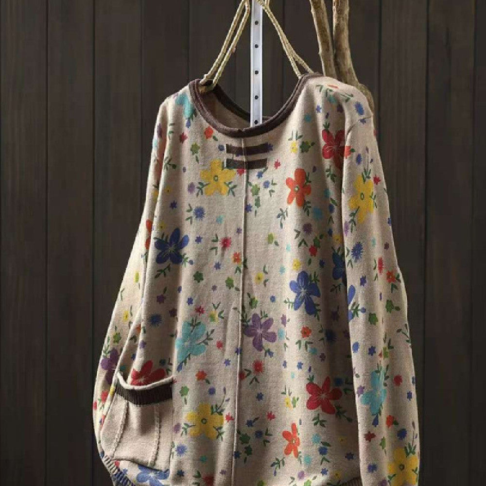 Artistic Retro Printing Sweater For Women