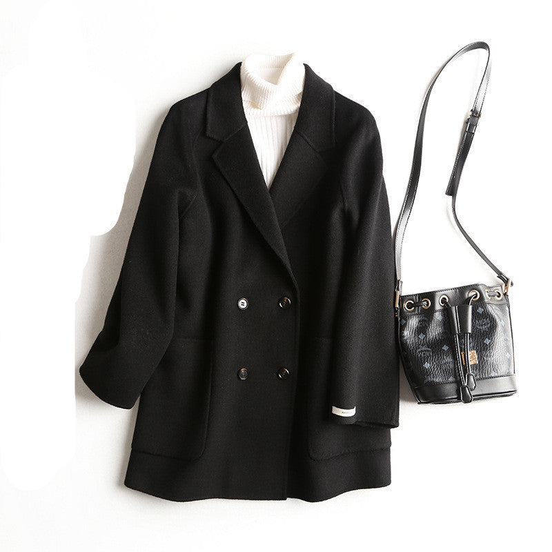 Vintage loose double faced cashmere suit coat