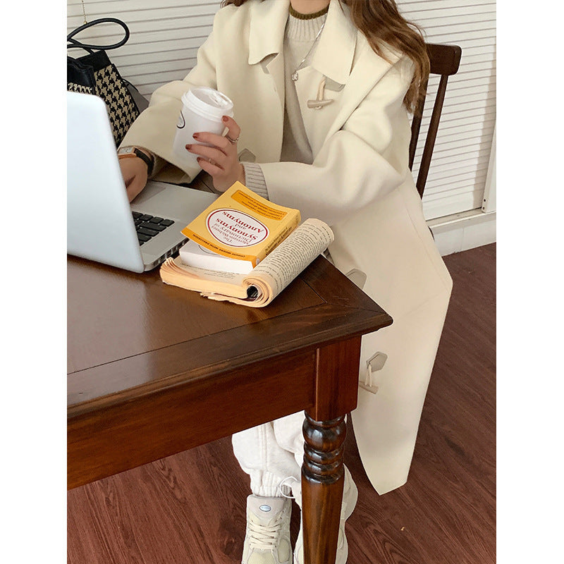 Loose Fashion Casual Woolen Mid-length Coat