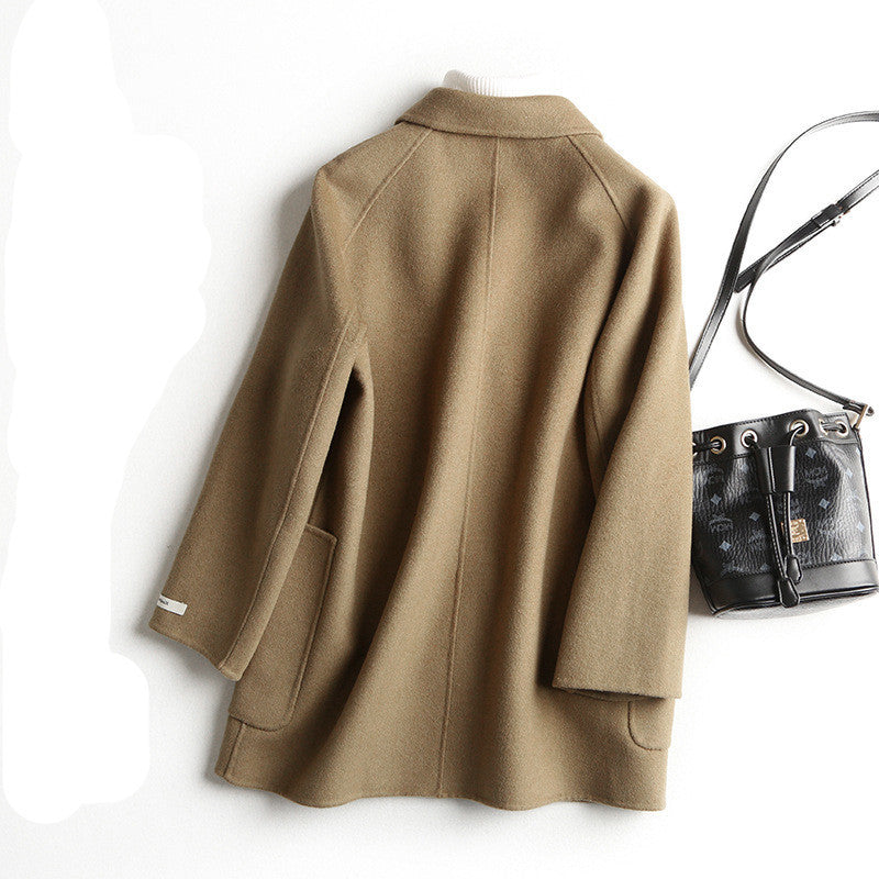 Vintage loose double faced cashmere suit coat