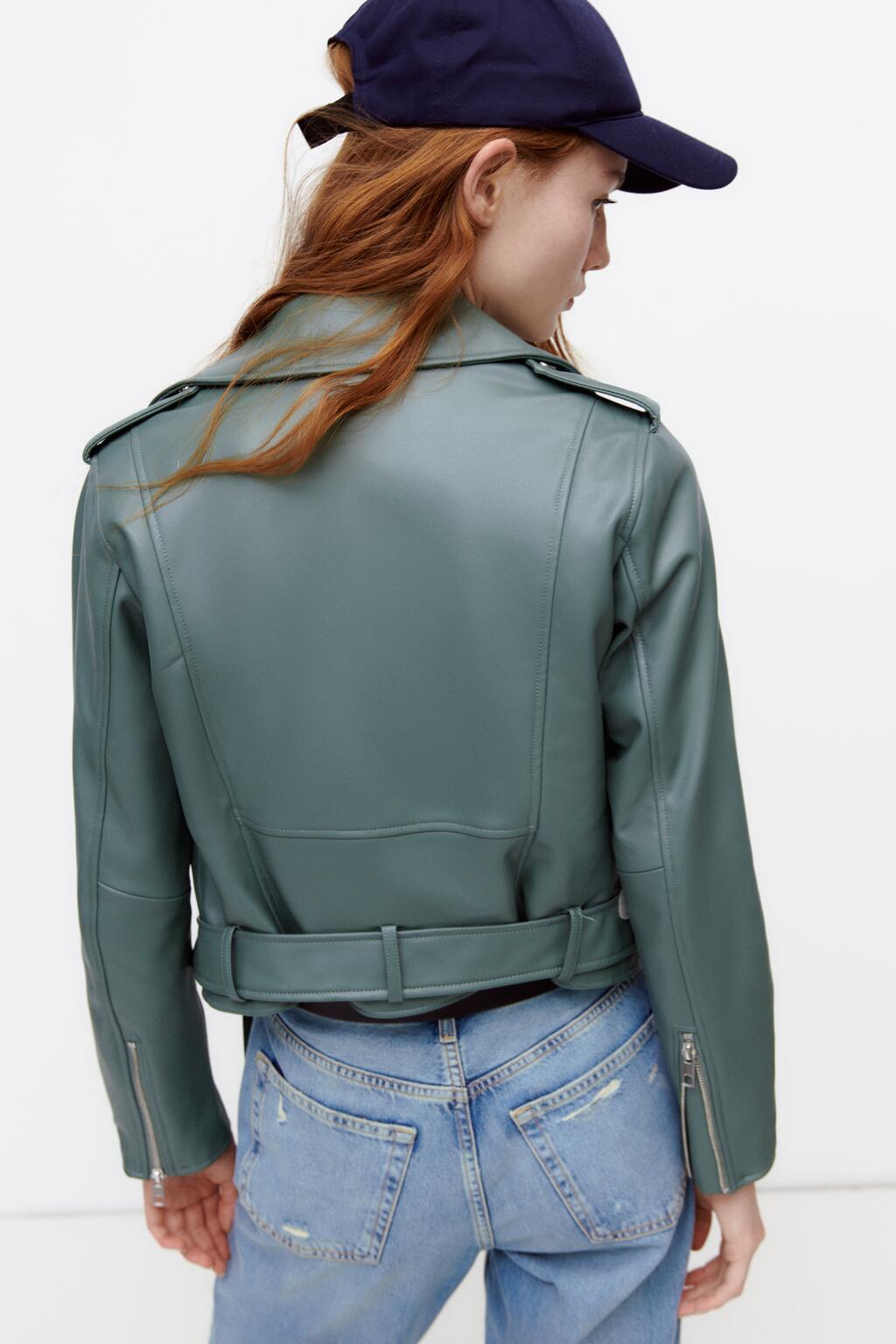 New Women's Leather Motorcycle Jacket