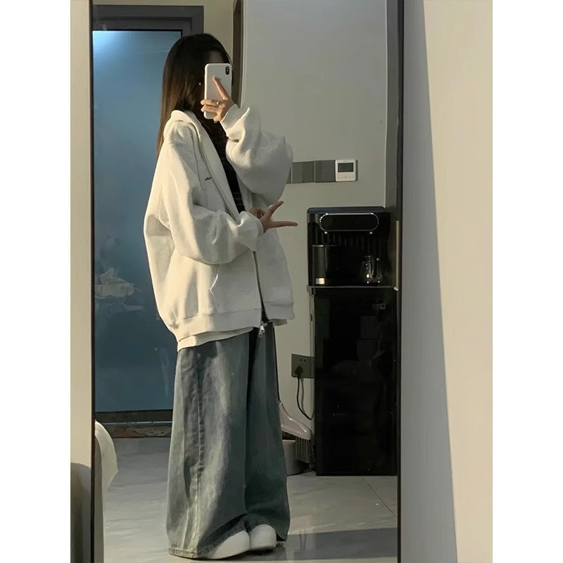 Early Autumn Gray Sports Coat Women's Sweater