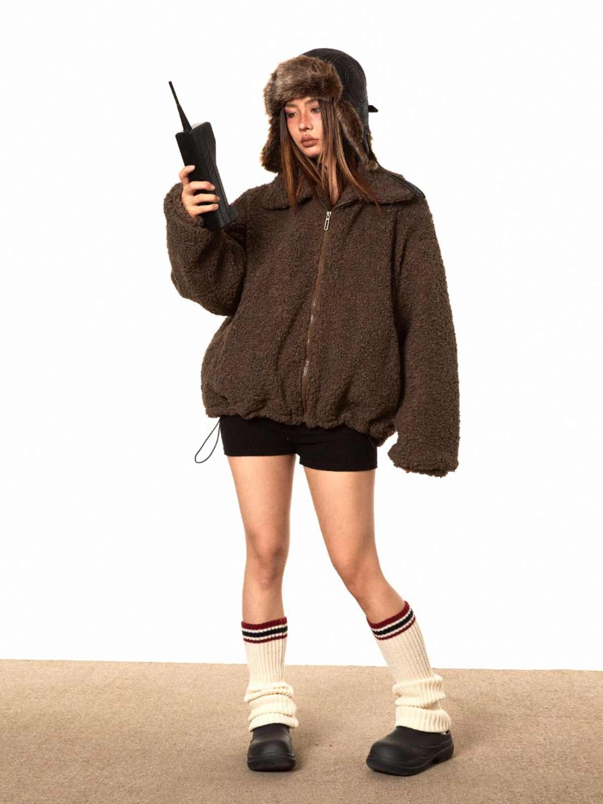 Solid Color Women's Winter Clothes Casual Versatile Outerwear