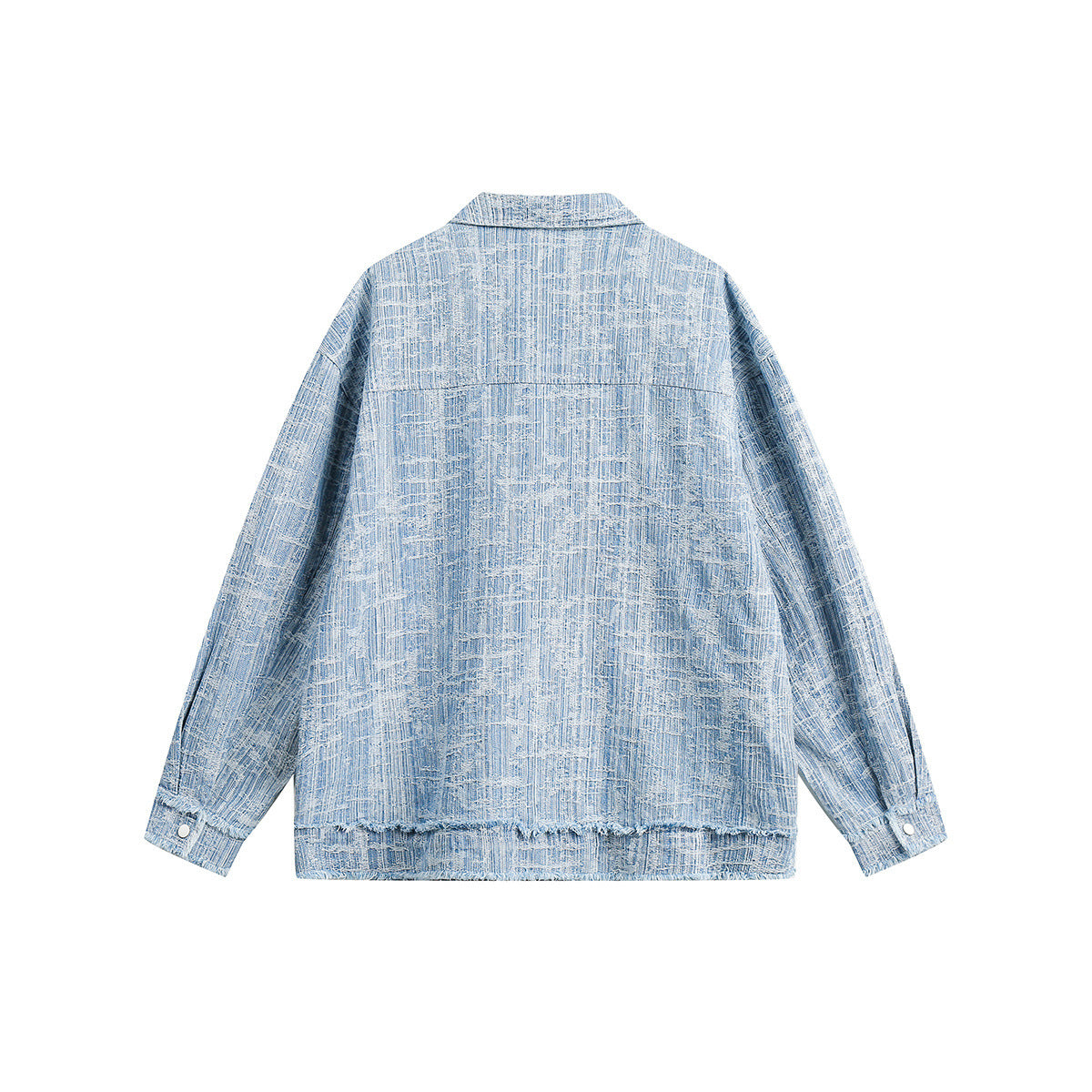 Retro Debutante Style Denim Jacket Loose Unisex Style Cardigan Coat