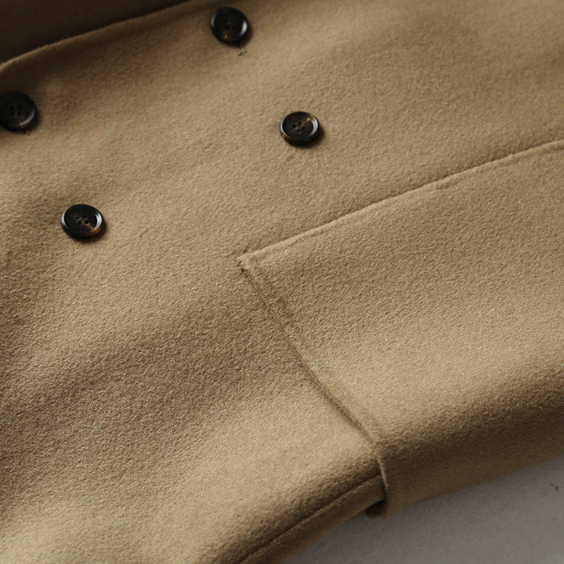 Vintage loose double faced cashmere suit coat