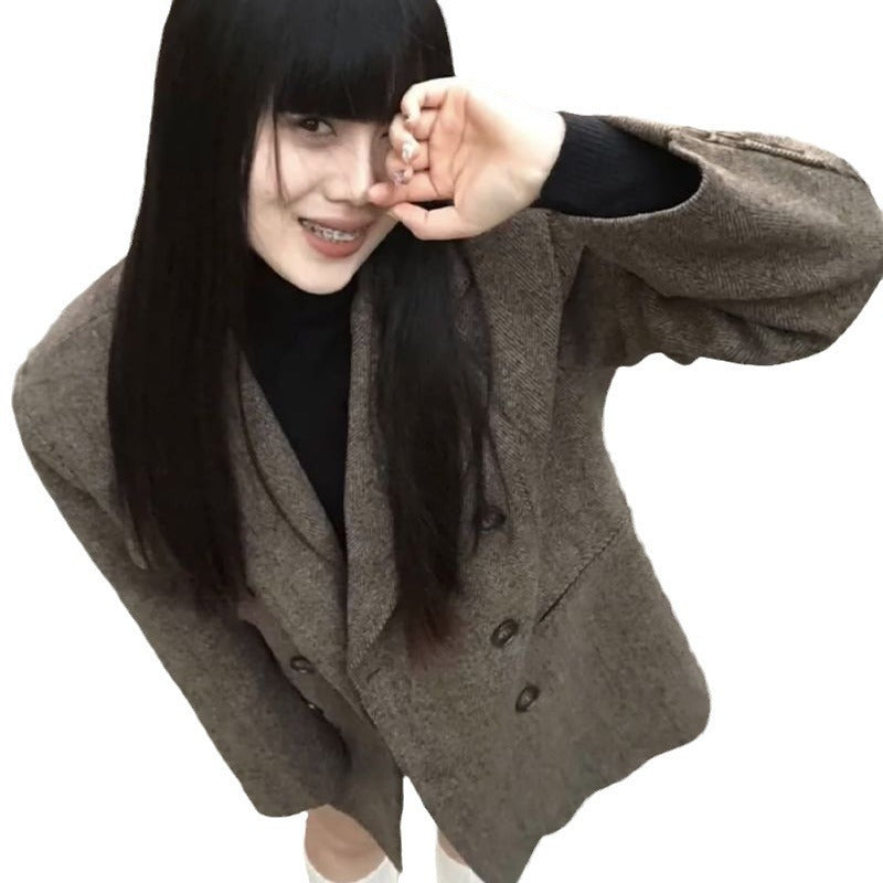 Loose Temperament Casual Thickening Woolen Coat