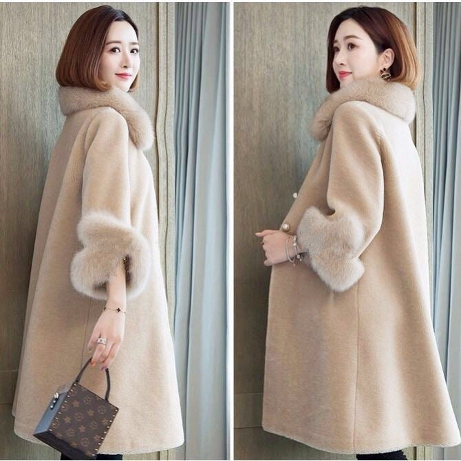 Women's Casual Sheep Shearing Coat Mid-length