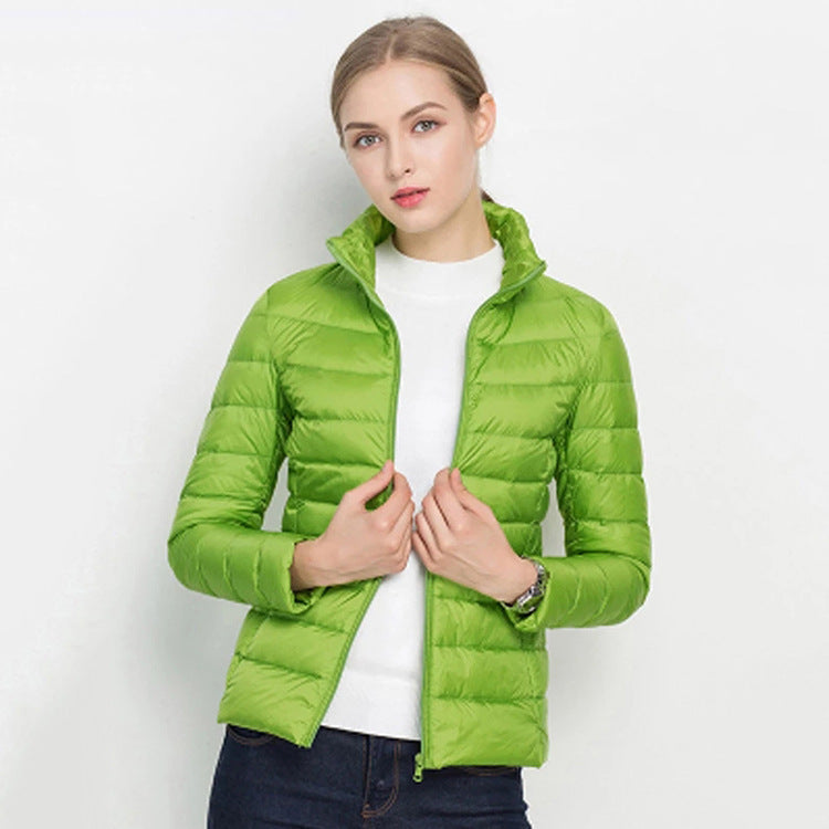 Standing Collar Slim Down Jacket