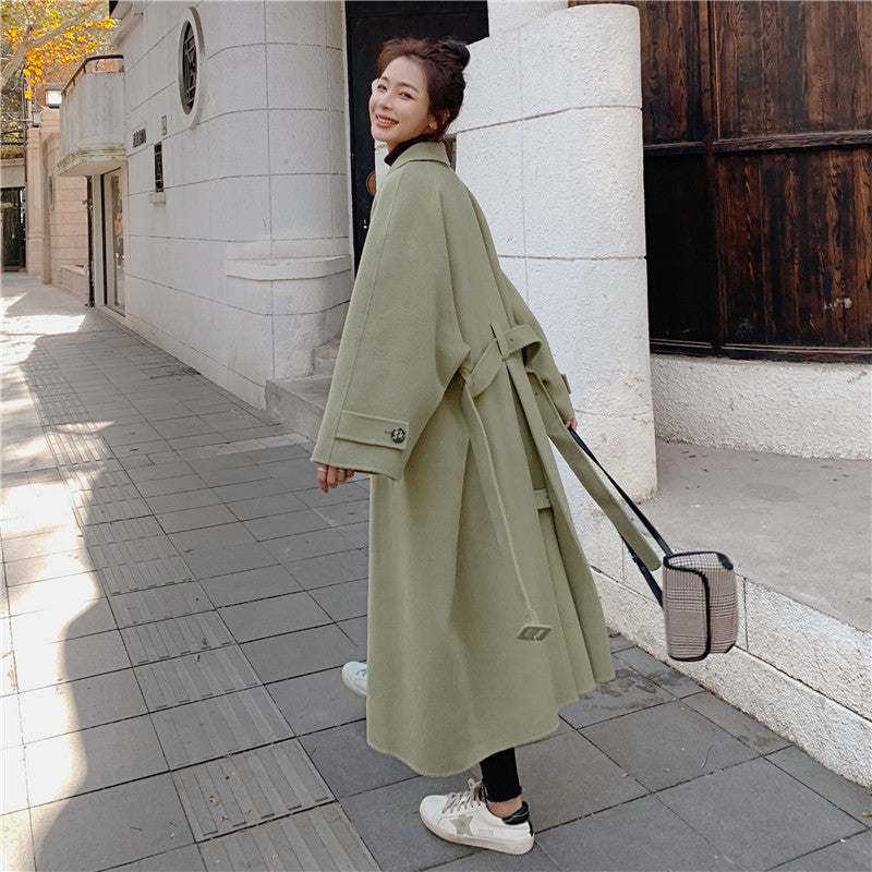 Temperament Is Popular Gentle Small Wild Coat Retro Thick Woolen Coat