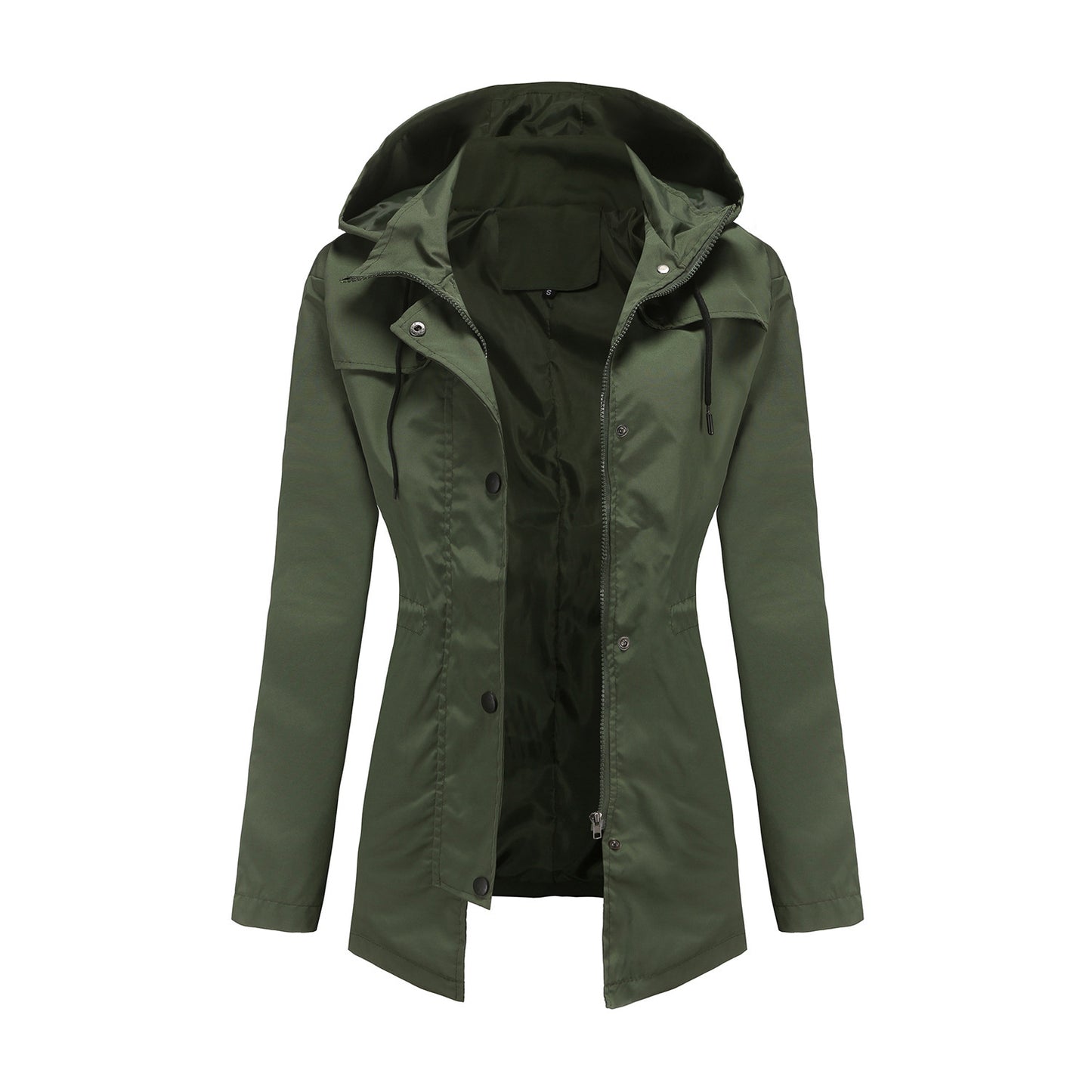 Women's Mid-length Cardigan Hooded Coat